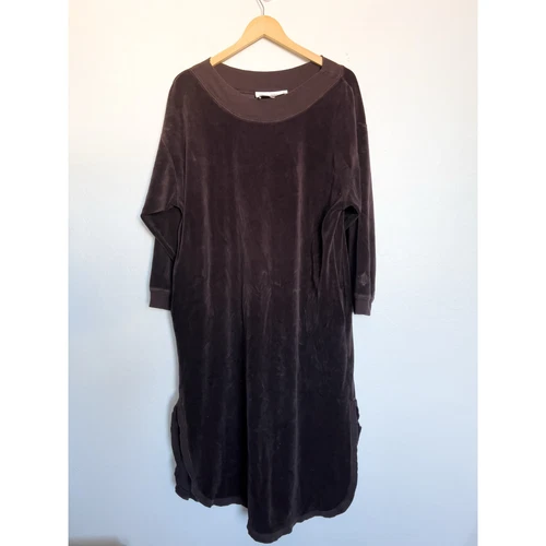 Abito Christian Dior vintage grande velluto salotto marrone retrò camicia da notte comodo