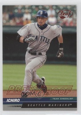 2005 Leaf Team Checklist Red Press Proof Ichiro Suzuki Ichiro #296 HOF g2x