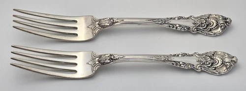 (2) Wallace SIR CHRISTOPHER Sterling Silver 7 1/4" Forks - NO MONO - 122g