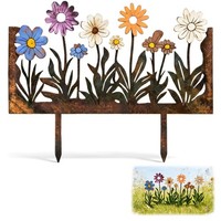 Gartenstecker Rost Deko Metall Wetterfest Blumenstecker Vintage Balkon 30X21,5Cm