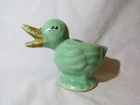 Vintage McCoy Pottery Ceramic Painted Jade Green Duck Planter Figurine
