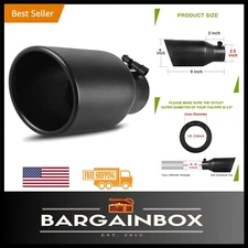 High-Grade Stainless Steel Exhaust Tip - 2.5" ID, 4" OD, 9" Long, Easy Install