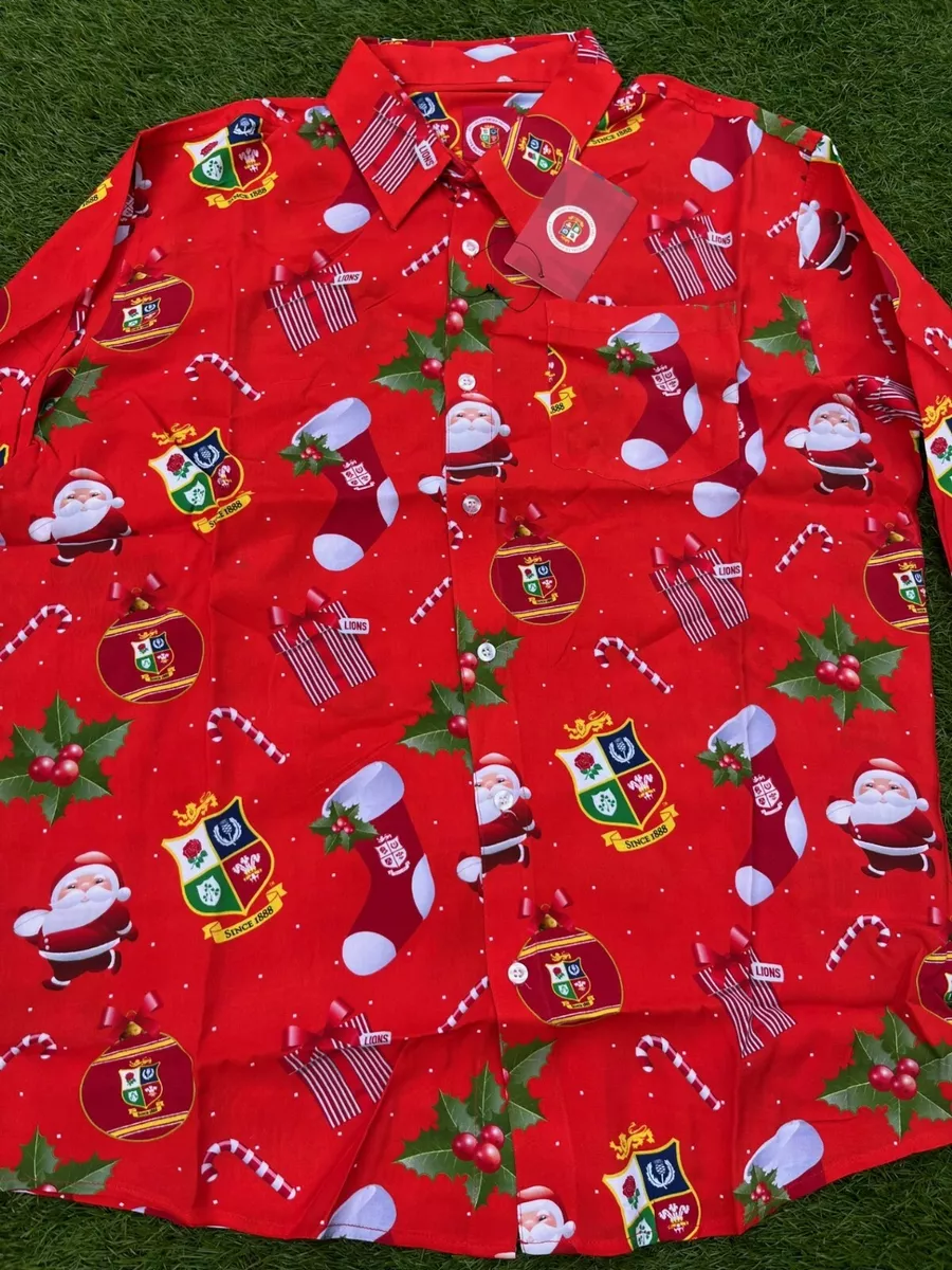 Official British Irish Lions Long Sleeve Christmas Rugby Shirt Sizes S M L