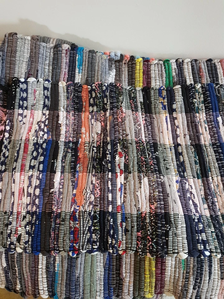 Flickenteppich Handwebteppich Fleckerl Teppich 100% Baumwolle Bunt Läufer Küche  - Bild 3 von 4