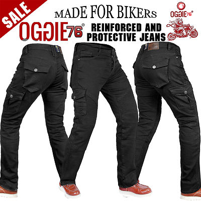 Herren Motorrad Motorrad Jeans verstärkter Denim mit schützender UKCA AA Hose