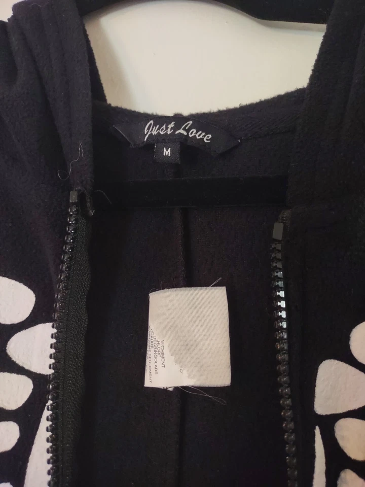 Disfraz de vellón con capucha de cuerpo completo Just Love Skeleton One PC para hombre adulto mediano Foto 2 de 4