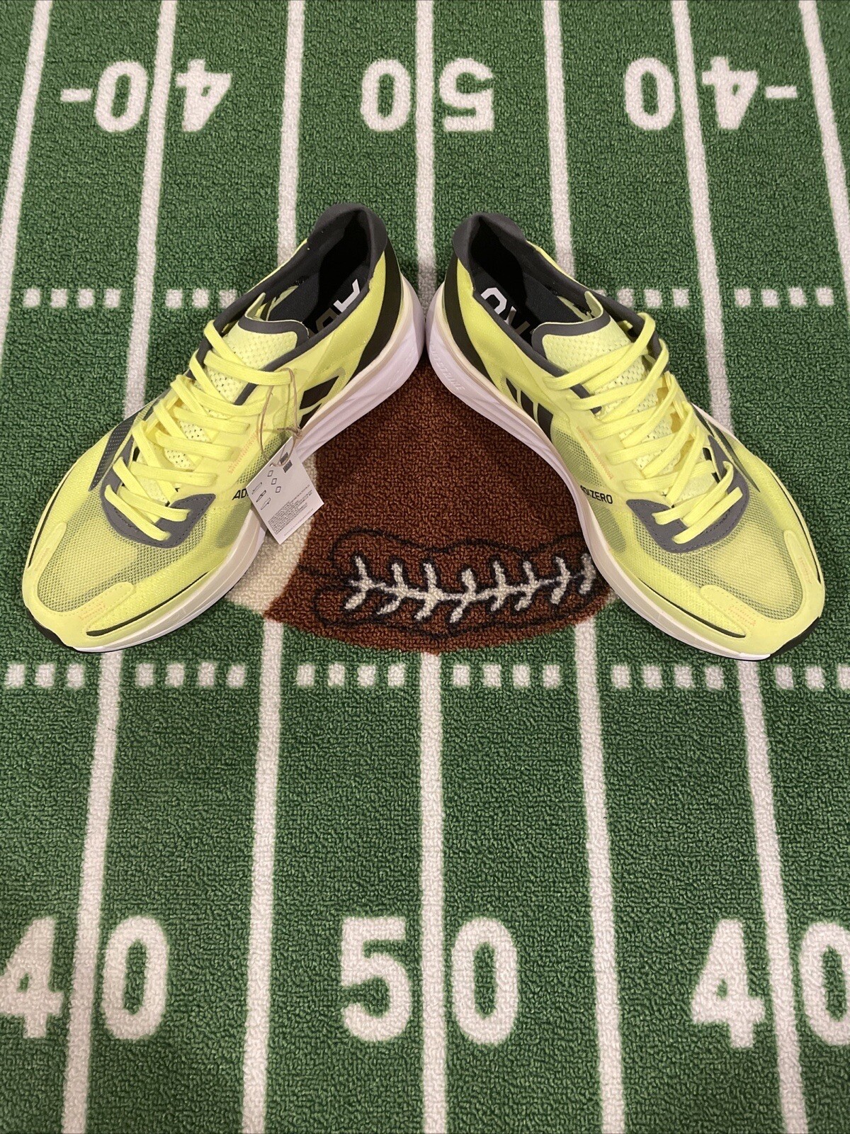 Adidas Adizero Boston 11 Running Shoe Solar Yellow/Night Metallic GX6650 Sz 10.5 image 9