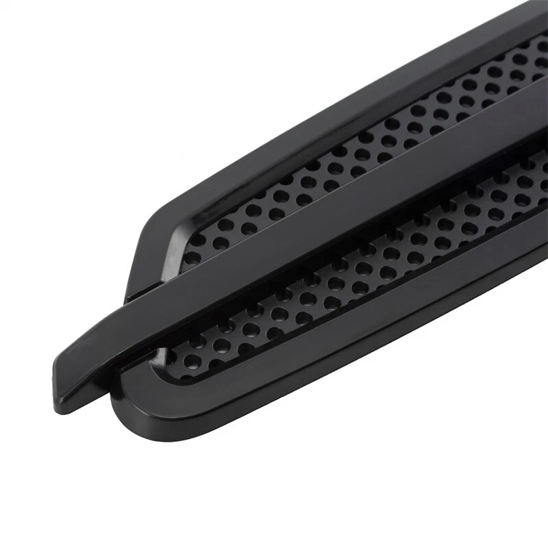 Adesivos decorativos universais de entrada de para-lama de fluxo de ar de ventilação lateral preto para carro - Imagem 4 de 4