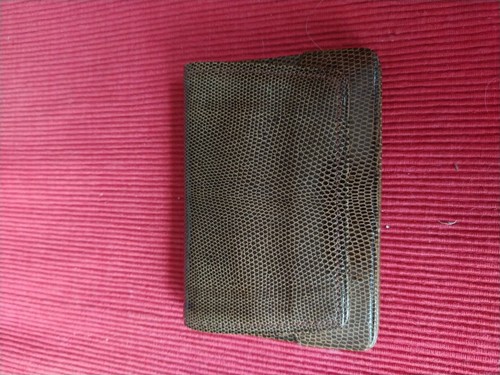 Ancien Porte-cartes En Cuir Marron - Accessoire Homme Vintage