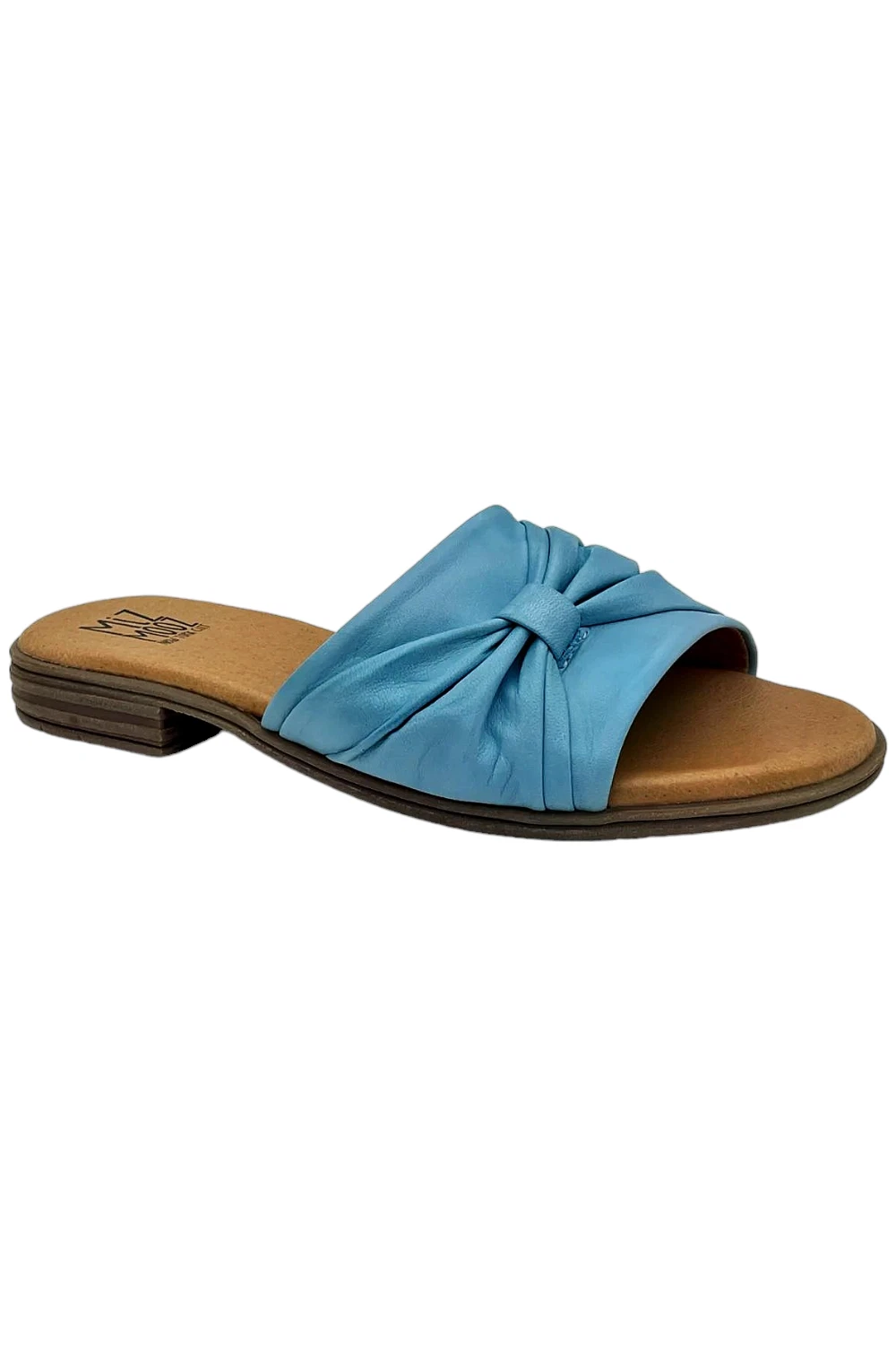 Miz Mooz Leather Ruched Slide Sandals Daisey Air