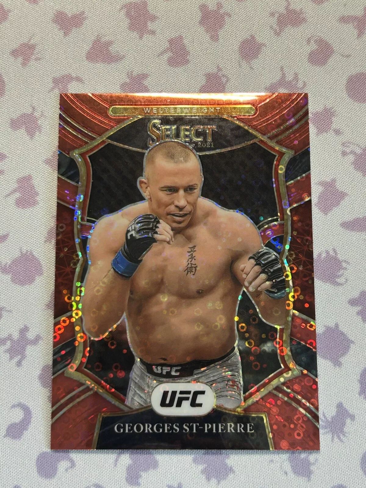 2021 Select UFC Georges St-Pierre Concourse Red Disco Prism /199
