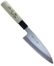KANETSUNE Funayuki-Deba 180mm White Steel #3 Core Magnolia Wood Handle KC-550
