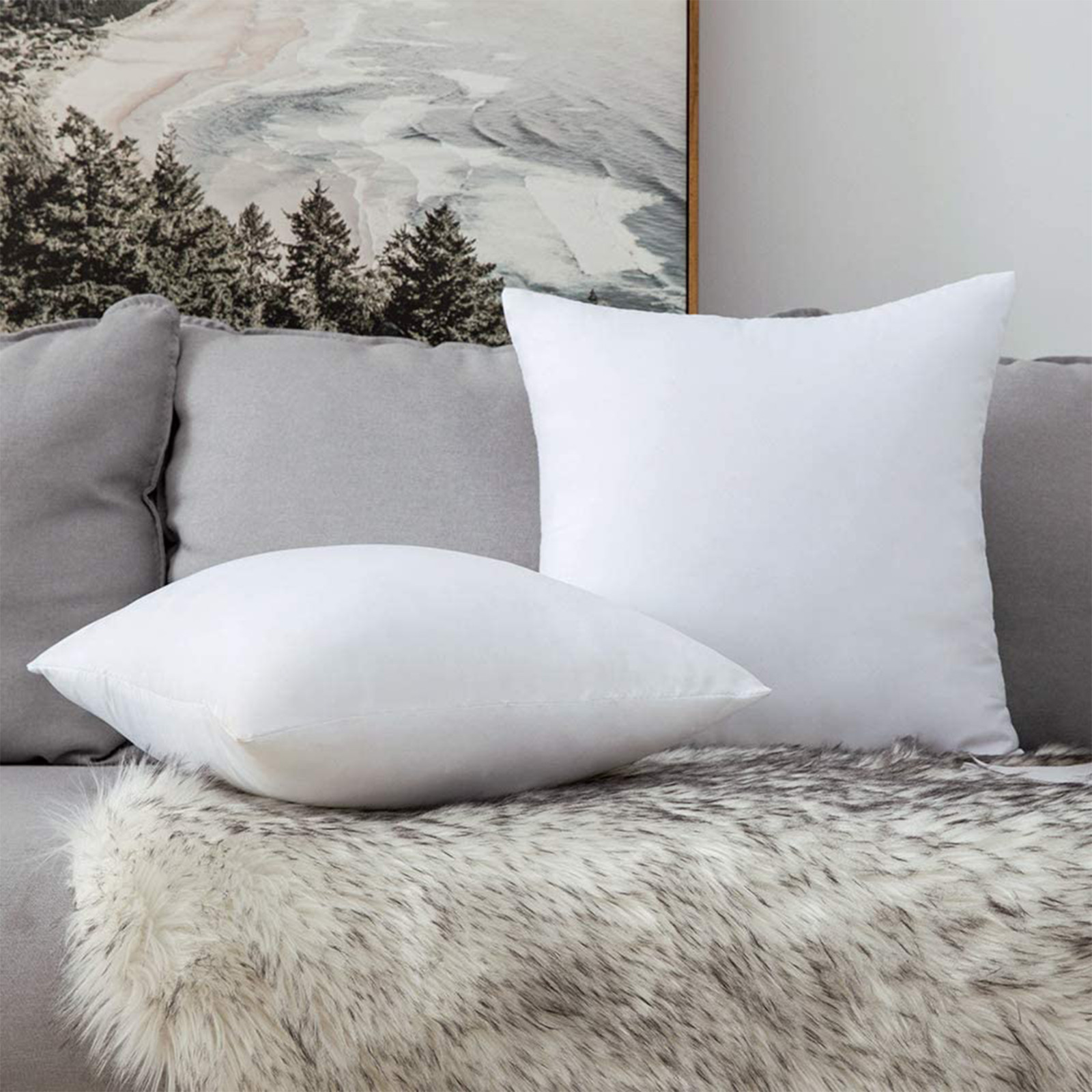 NightComfort Luxury Square Pillow 80 x 80cm Microfiber hypoallergenic pillow