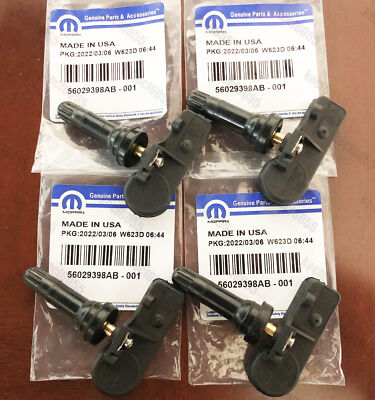 4X Genuine OEM Tire Pressure Sensor TPMS 56029398AB For Dodge Chrysler Jeep RAM