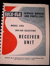 Rock-ola 1765 Stepper Manual- Receiver Jukebox