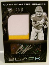 CLYDE EDWARDS-HELAIRE RC ROOKIE CARD /99 RPA AUTO PANINI BLACK FOOTBALL 2020