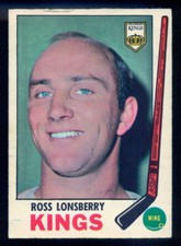 1969-70 OPC O PEE CHEE NHL HOCKEY #104 Ross Lonsberry NM LOS ANGELES KINGS Card