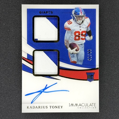 Kadarius Toney 2021 Panini Immaculate Rookie Patch Auto 99 RC kadarius-toney-2021-panini-immaculate-rookie-patch-auto-99-rc