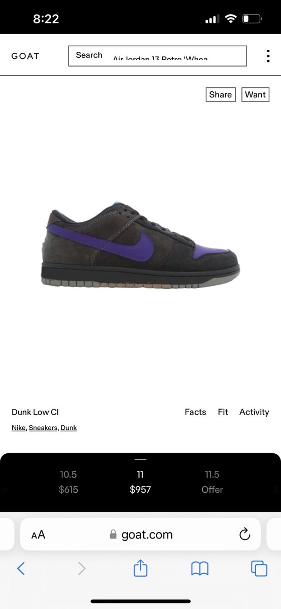 2007 Men's Nike Dunk CL Low Newsprint Varsity Purple 2007 Men's Nike Dunk CL Low Newsprint Varsity Purple
