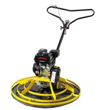 37" Cement Concrete Surface Finisher Power Trowel w/6.5HP Gas Engine & Float Pan