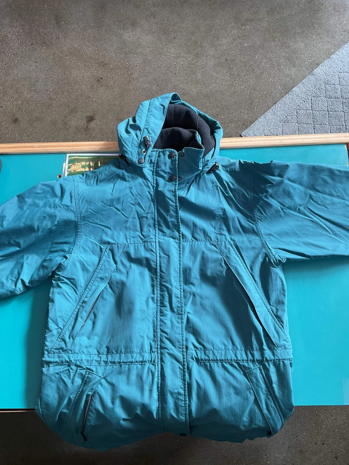 Vintage Teal Eddie Bauer Small Warm Rain Jacket