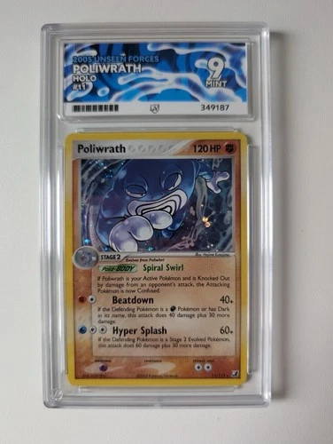 Pokemon Poliwrath Holo EX Unseen Forces #11/115 ACE 9 - Stunning Card