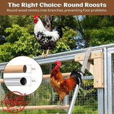 ANNDING 55" Chicken Roosting Bar Ladder Metal Frame Coop