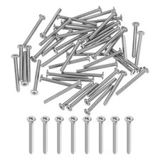 100-Pack Flat Head Machine Screws, M3x30mm 304 Stainless Steel Phillips Screws