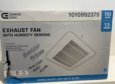 Commercial Electric 110 CFM 1.5 Sone Bathroom Exhaust Fan with Humidity Sensing