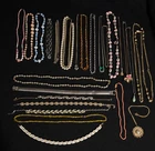 (9) Vintage Costume Jewelry Necklaces ( 1 1/2 lbs )