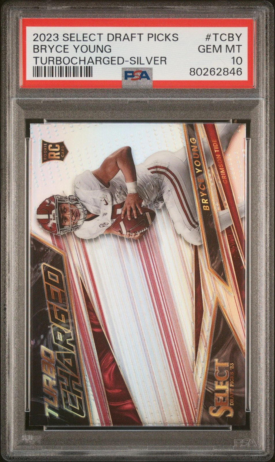 Bryce Young Panini Select Draft Picks Turbocharged #TCBY Silver