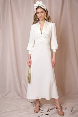 RIXO Bridal Jodie Ivory Silk Dress UK 16 (XL) BNWT. Sold Out Design