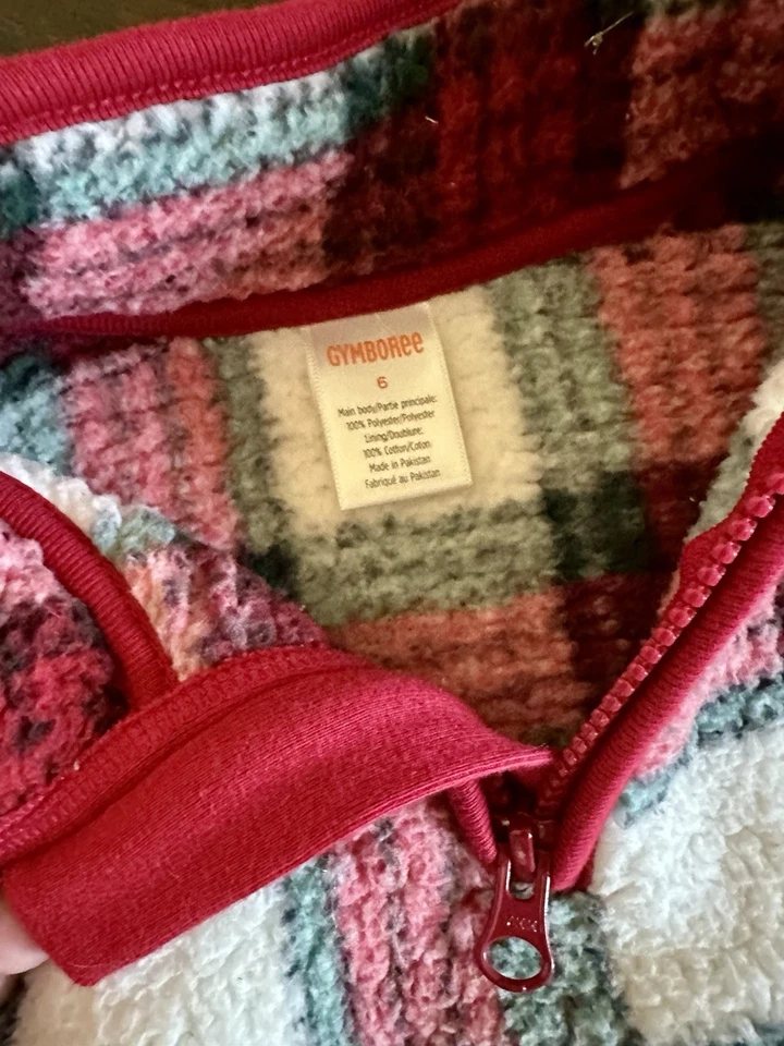 Пуловер Gymboree для девочек в клетку шерпа пеплум - коллекция Christmas Cabin размер 6 - Изображение 2 из 2