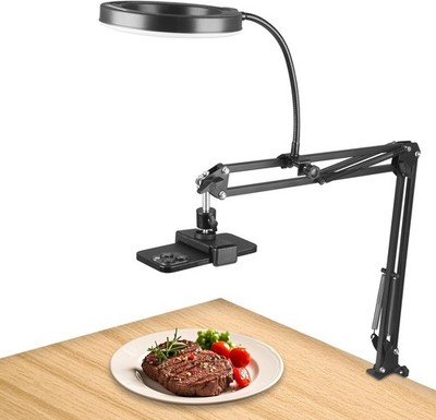 Overhead Camera Phone Mount Selfie Ring Light for Video Recording Meeting  Live