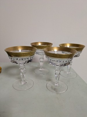 4 x Theresienthal Concorde Gold Mintonborte Champagnerschalen Sektschalen Luxus