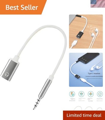 Durable 3.5mm Male to USB-C Female Adapter - Perfect for Headphones and Tablets
