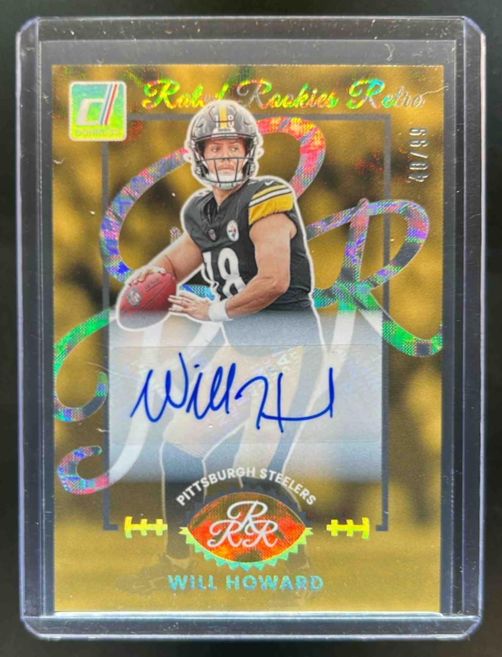 2025 Donruss Will Howard Rated Rookie Retro Auto Rookie RC #40/99