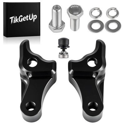 2009-2025 Black 2'' Inch Lowering Link Blocks Kit for Harley Touring Street G...