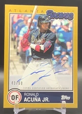 2020 Topps Brooklyn Collection Autographs Ronald Acuña Jr. #BKA-RAJ Gold /50
