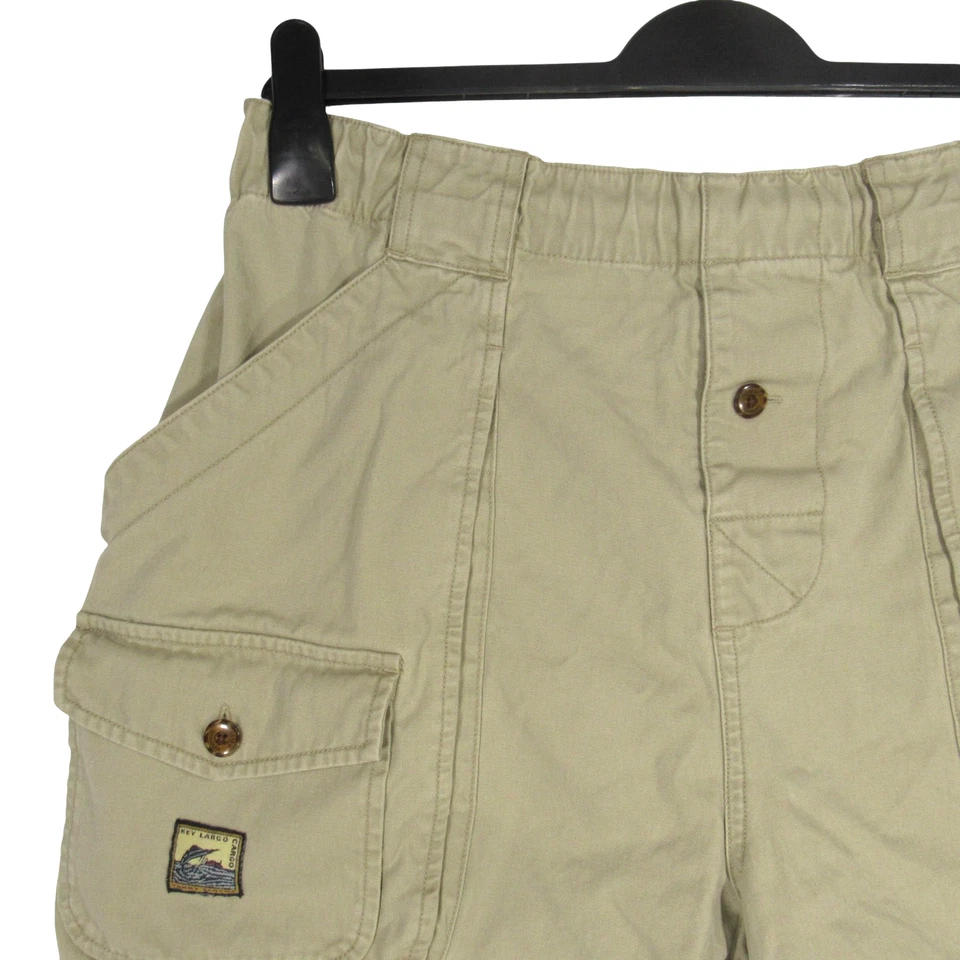 Pantalones Cortos Carga KEY LARGO Caqui TWOLL Cordón Cintura KEY LARGO DE COLECCIÓN Talla M Foto 2 de 4