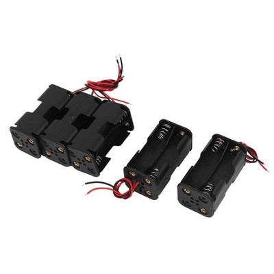 5 Pack 6V Power Supply 4 x AA Battery Double Sided Box Container