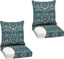 Arden Outdoor Foam Deep Seat Cushion Set 2-Pack , 24X24, Premium High-Density F
