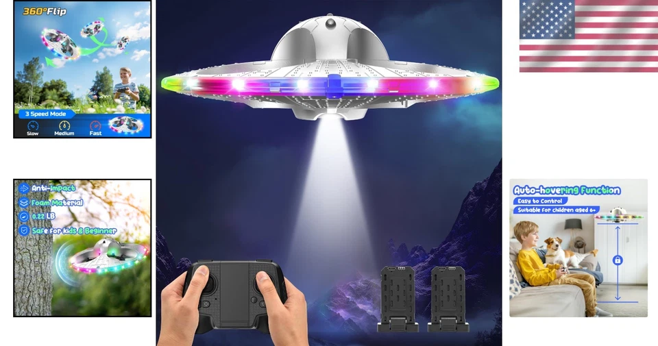 Beginner-Friendly Remote Control Airplane with LED Lights & 15 Min Flight Time - Image 2 of 4