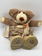 VTG 1985 Boone Furskin Furskins Xavier Roberts 22 Plush Teddy Bear Scarf tag