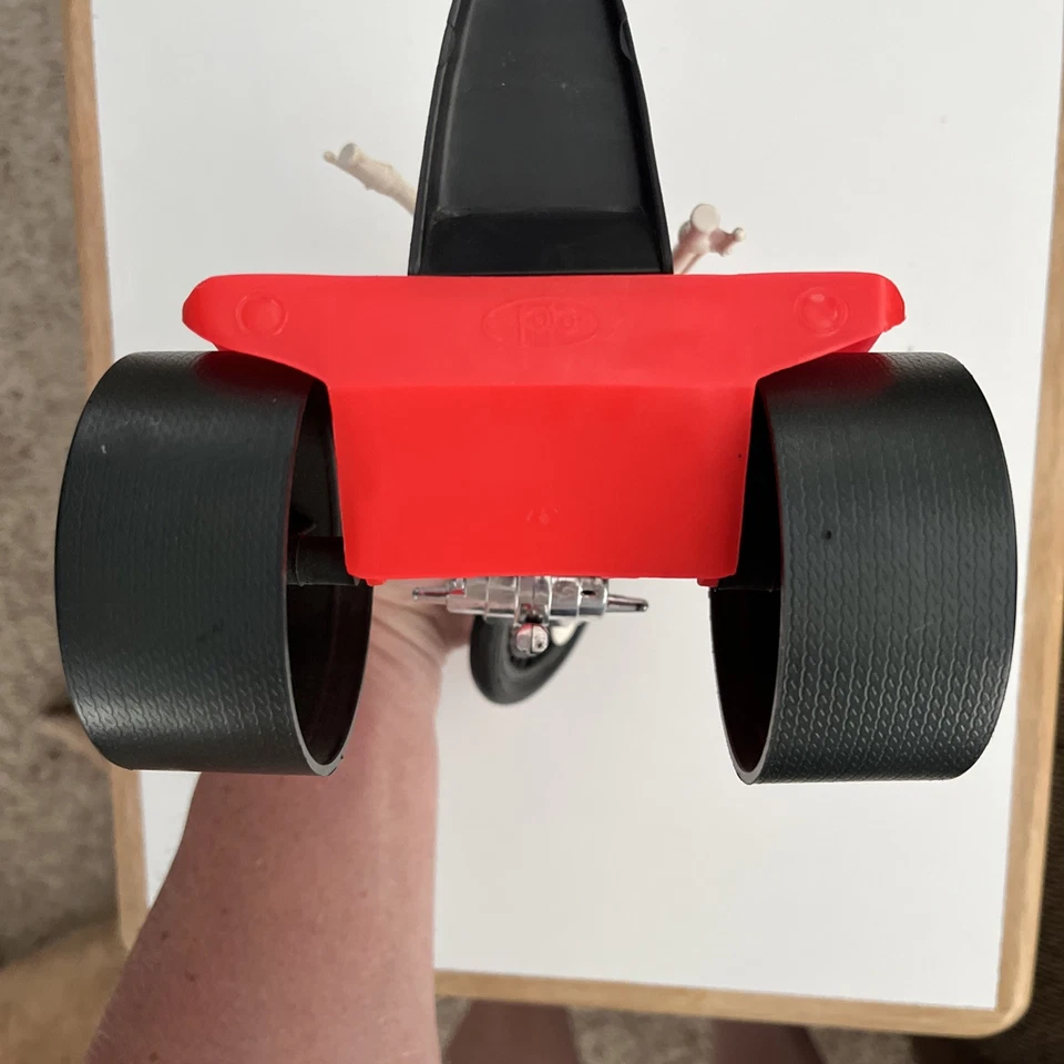 Triciclo de motocicleta Whopper Chopper rojo plástico procesado vintage años 70 Foto 3 de 4