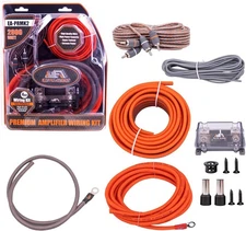 Audio Premium 4 Gauge Amplifiers Kit 2000W CCA Wire RCA Cable Car Audio EA-PRMK2