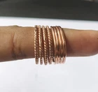 Handmade Pure Copper Stacking Ring: 999 Copper Band Ring , All Size