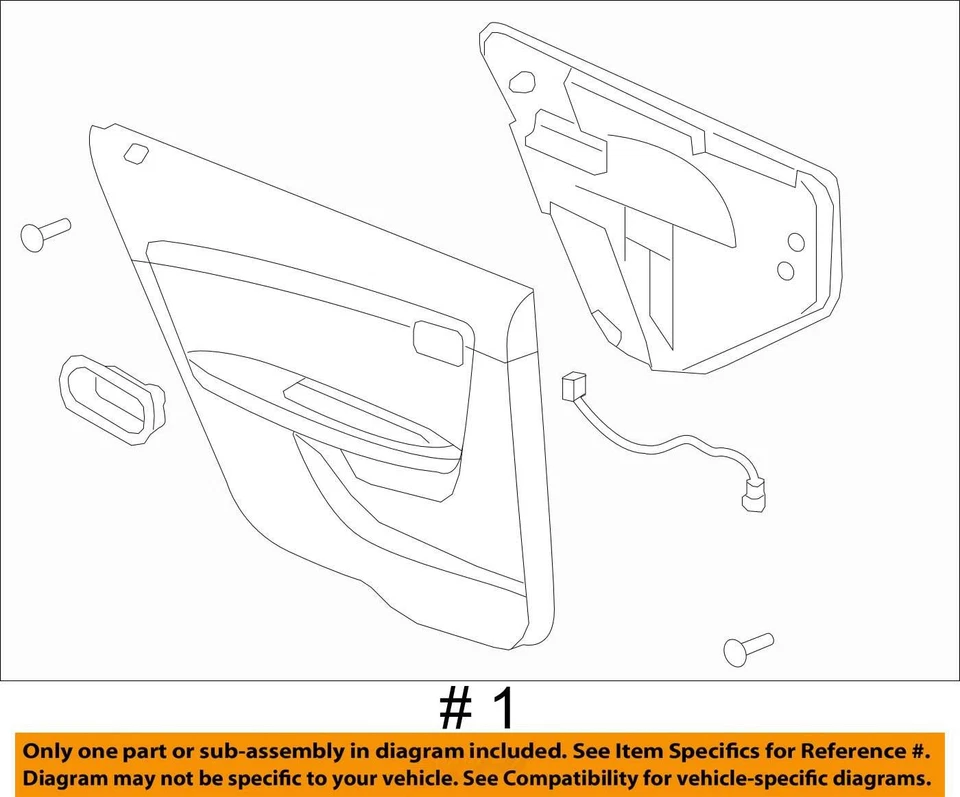 适合 2011 - 2012 雪佛兰 MALIBU TRIM ASM RR S/D * COCOA 20968842 - 全新原始设备制造商 — 第 3/3 张图片