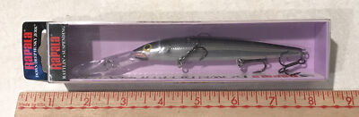 Rapala DHJ-12 Down Deep Husky Jerk SILVER BLACK Rattle Suspending Lure Plug NEW