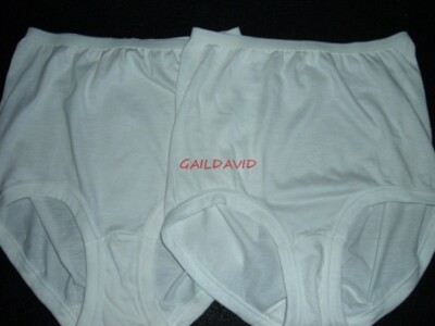 VTG 2 Pair Pima Cotton Granny Panties 5 32-34 UNUSED SOFT Underware Briefs VFG